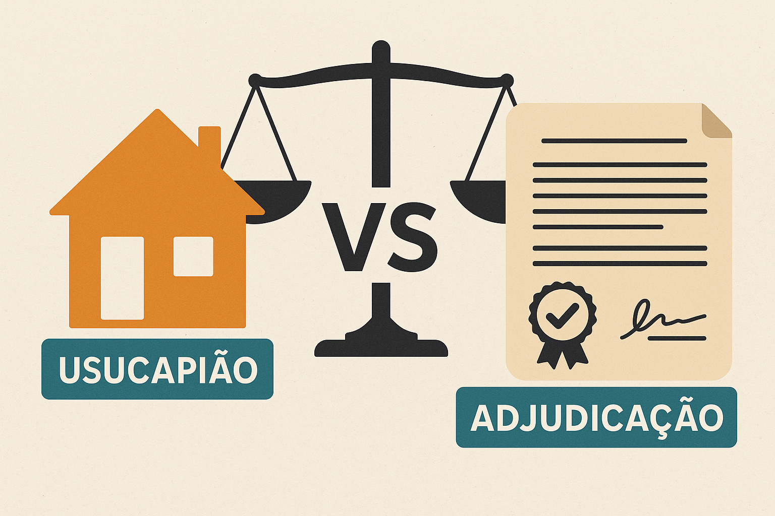 Aquisição originária de propriedade: diferenças entre usucapião e adjudicação