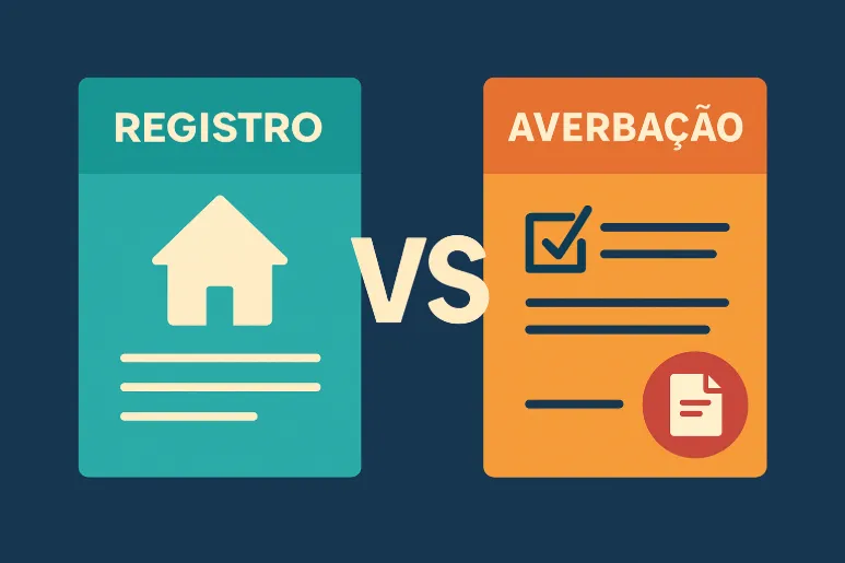 Diferença entre registro e averbação no cartório de imóveis